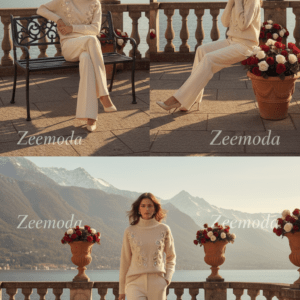 JOYCE WHITE ROUND NECK SWEATER