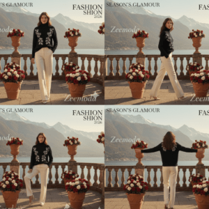 JOYCE BLACK ROUND NECK SWEATER