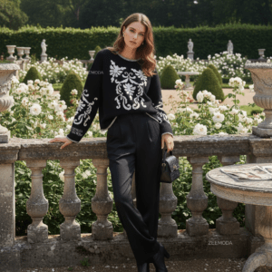 ZENDAYA BLACK SWEATER