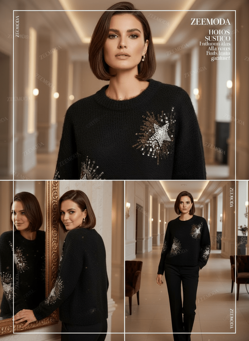 HADLEIGH BLACK SWEATER - Image 2
